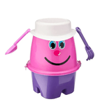  Balde Boneco Rosa- Baldinho para brincar na areia!