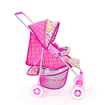 Carrinho de Boneca de Luxo Milano Rosa