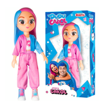  Boneca Carol Youtuber Infantil Articulada Vinil 26Cm