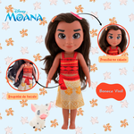  Boneca Moana E Porquinho Pua Princesa Disney Articulada 35Cm