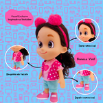 Boneca Maria Clara Youtuber Infantil Articulada Vinil 25Cm