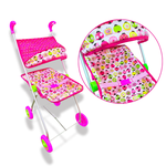  Carrinho De Boneca Semi Luxo Com Capota