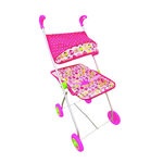  Carrinho De Boneca Semi Luxo Com Capota