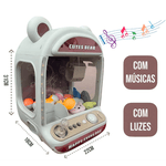 Máquina Pega Urso Branca Menino