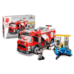 BLOCOS DE MONTAR BOMBEIROS AO RESGATE POSTO DE COMBUSTÍVEL MINE CITY 
