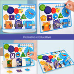 Tabuleiro Educativo Relógio - Formas Geométricas - Fechaduras e Dias da Semana. Educa Play - Polibrinq 