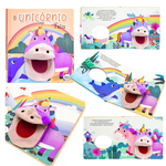 Livro Fantoche O Unicórnio Feliz — Uma Jornada Mágica que Cabe na Palma da Mão! 