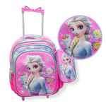 KIT ESCOLAR MOCHILA DE RODINHA , LANCHEIRA E ESTOJO - FROZEN