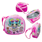  KIT ESCOLAR MOCHILA DE RODINHA, LANCHEIRA E ESTOJO LOL