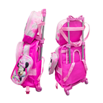  KIT ESCOLAR MOCHILA DE RODINHA, LANCHEIRA E ESTOJO MINNIE