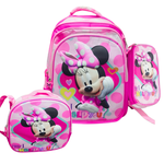 KIT ESCOLAR MOCHILA, LANCHEIRA E ESTOJO - MINNIE