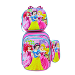 KIT ESCOLAR MOCHILA DE RODINHA , LANCHEIRA E ESTOJO PRINCESAS