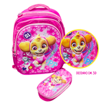 KIT ESCOLAR MOCHILA, LANCHEIRA E ESTOJO - PATRULHA CANINA SKYE