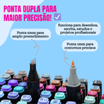 Kit Canetinhas Touch 80 Cores Ponta Dupla