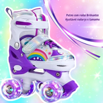 Patins Roller Arco-Íris Roxo