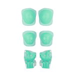 Kit Capacete Cotoveleira Joelheira Infantil Verde