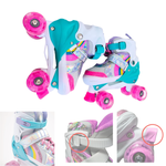 Patins Roller Arco-Íris Rosa