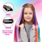  Mecha Aplique de Cabelo Tic-Tac Arco-íris