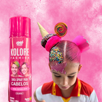 Tinta Spray Temporária Para Cabelos Kolore Fashion Pink