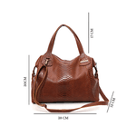 Bolsa grande couro legitimo croco preta ref:DM-01CR