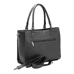 Bolsa Feminina Couro Legitimo 2 Alças +carteira preta DM-05B 