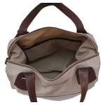 Kit bolsa grande nude com alça marrom+ Carteira croca marrom ref:DM-01B