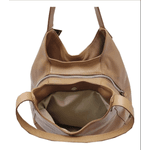 Bolsa media couro legítimo caramelo ref: DM-06