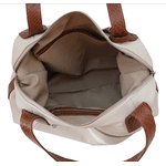 Kit bolsa grande e mini couro legítimo nude com alça marrom ref:DM-01A 