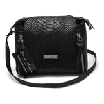 Bolsa pequena couro legítimo croco preta ref:DM-07CR
