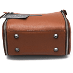 Bolsa pequena couro legitimo croco CARAMELO ref:DM-07CR
