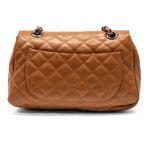 Bolsa Feminina media Couro Legitimo caramelo REF:DM-17M