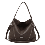 Bolsa Feminina couro legitimo grande chocolate Ref:DM-09