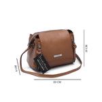 Bolsa Feminina Couro Legitimo Pequena Transversal caramelo Ref:DM-07