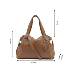 kit bolsa media couro legitimo e carteira chocolate ref:DM-02B