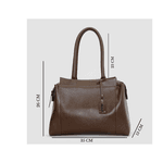 Bolsa Feminina Grande Couro Legitimo Alça Ombro Bordo DM-23L