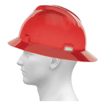 CAPACETE DE SEGURANÇA VERMELHO ABA TOTAL COM JUGULAR CA365