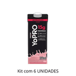 Bebida Láctea Yopro Morango 250ml - Kit Com 6 Unidades