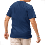 Camiseta Masculina Comum Azul Marinho 