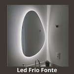 Espelho Orgânico 58x90cm Com Led 4mm