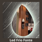 Espelho Gota 60x46 cm Lapidado com LED SEM FIO OU COM FONTE 12V 