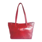 Bolsa Lagan em Couro Croco Vermelho