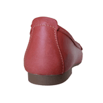 Mocassim em Couro Vermelho / Liso