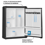 ARMÁRIO PLÁSTICO COM PERFIL DE ALUMÍNIO COM 1 PORTA 35X11,3X45CM DE SOBREPOR 