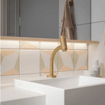 TORNEIRA DE LAVATORIO DE MESA BICA BAIXA GOLD MATTE