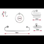 KIT ACESSÓRIO PARA BANHEIRO SAMBA CROMADO COM 5 PEÇAS