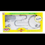 KIT ACESSÓRIO PARA BANHEIRO SAMBA CROMADO COM 5 PEÇAS