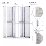 PORTA DE ALUMÍNIO BALCAO 6F 210X200 COM FECHADURA BRANCO PPB034