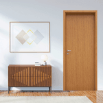 Kit Porta Madeira de Giro Nogal Mel 210x80cm Colméia com Batente Regulável 9 a 14cm Eucaplac Eucatex