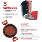  CONJUNTO PANELAS COLORSTONE 4 PEÇAS VOLCANO 