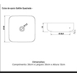 CUBA APOIO SOTTILE QUADRADA TRAVERTINO
